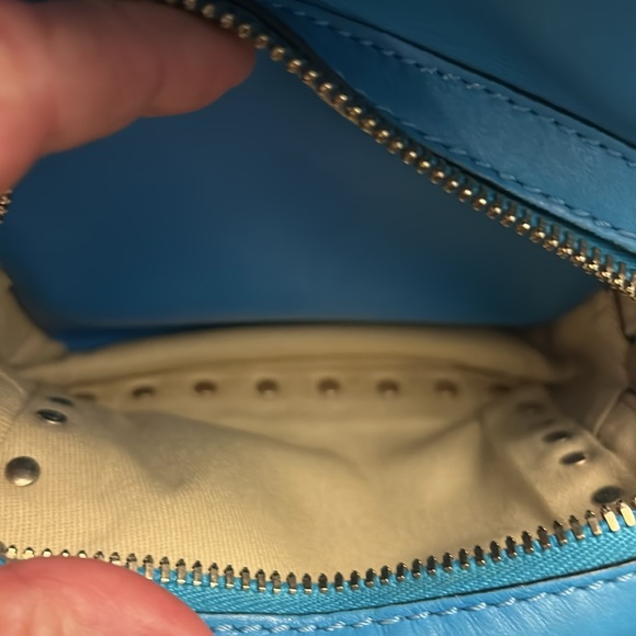 Valentino Garavani Aqua blue leather studded mini backpack - Picture 14 of 17